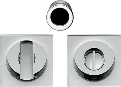 Schuifdeur toiletrozet Colombo Design - Vierkant - Kleur Chroom mat - Afmeting 57 x 57 mm