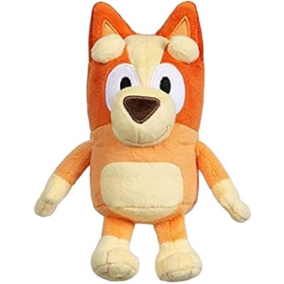 Nieuwe Bluey Familie Serie Praten Knuffel Bingo Muziek Geluid Speelgoed Anime Figuur Schattig Dier Zingende Hond Pop Kinder Festival Cadeau 30cm beige