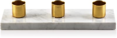 Mondex CEDRIC MARBLE - Kandelaar - 3 Kaarsen - Marmerlook