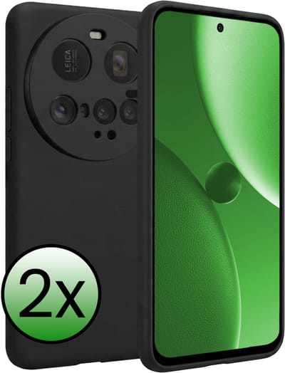 Hoesje 2 Stuks - Geschikt voor Xiaomi 15 Ultra - Sterk & Shockproof - Case Siliconen - Back Cover - Telefoon Hoes - Zwart