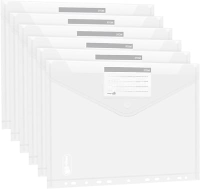 36 Stuks A4 Documentenmap - Organiseer je Documenten met Etiketten en Gatenrand Compartimenten
