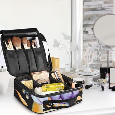 Make-up Koffer - Cosmetische Tas Organizer - Make-up Opbergen - Verstelbare Verdelers - 25 x 22.5 x 9.1 cm