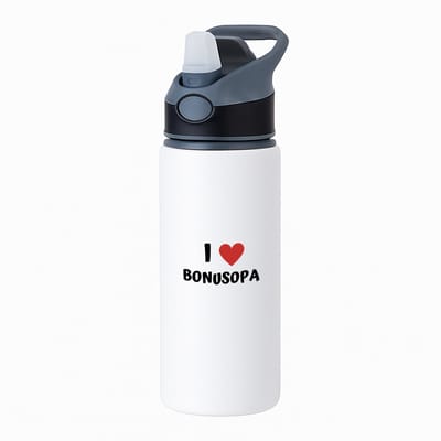 Hacebo® - I love bonusopa waterfles met rietje zwart - Opa - de liefste bonusopa - verjaardag - cadeautje voor opa - opa artikelen - kado - geschenk - water fles - 650ML