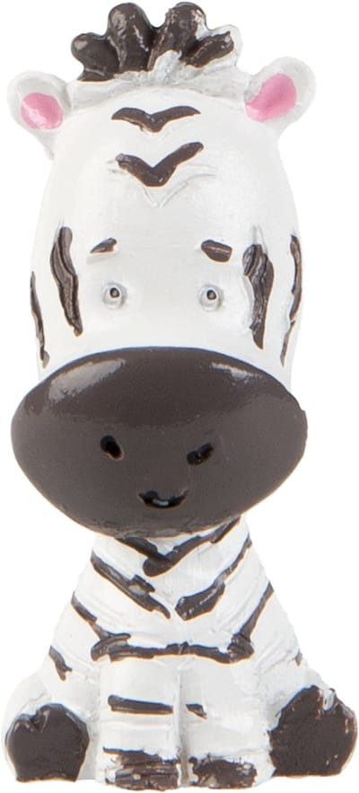 HOBI - Decoratieve hars zebra figuur safari 3 cm x 2,5 cm