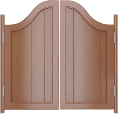Houten Saloon Deuren - Draaideuren Binnen - Ruimte Verdelen - Automatisch Sluitend - 80x90cm - Houtkleur