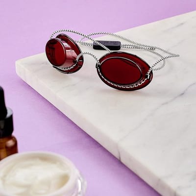 Zonnebank bril flexibele bruining uv-bescherming oogschermen-rood-elastische band zonnebank bril