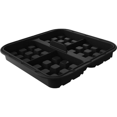 2 pièces Moule à Gaufres Carré 6L Anti-adhésif Réutilisable Lave-vaisselle Sûr 2 Cavités Moule de Cuisson à Gaufres pour Sans Huile noir