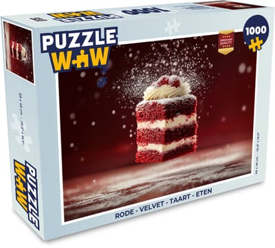 Puzzel Rode - Velvet - Taart - Eten - Legpuzzel - Puzzel 1000 stukjes volwassenen