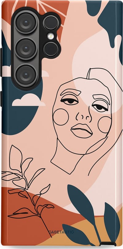 Casetastic Hoesje Geschikt voor Samsung S23 Ultra - Stijlvolle Beschermende Duo-layer Case - Zachte contour