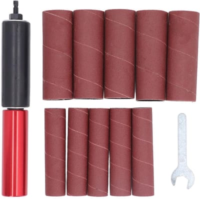 SPHProducts - Spindelschuurmachine Adapter - Aluminium Boor Schuurdoorn Kit - 1,5 inch - Voor Hout en Metaal - Inclusief Schuurpapier - Handig voor Doe...