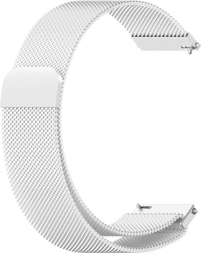 By Qubix - Geschikt voor Garmin bandje - Geschikt voor Garmin Venu / Sq / Sq2 / 2 plus - Milanese bandje - Zilver - Smartwatch bandje 20mm
