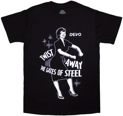Devo - Twist Away Heren T-shirt - S - Zwart
