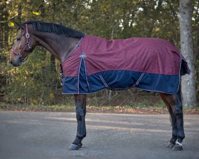Regendeken turnout 0 gram met fleecevoering Cherry