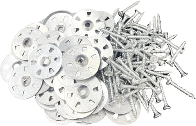 Dailygoods- Tegelsteunplaat 200 Stuks - Sluitringen - Schroeven - Hitteschild - Reparatieset - Metalen Isolatie 35 mm - Isolatieplaat