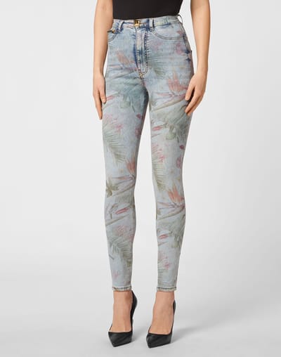Super Hoge Taille Jegging Flowers