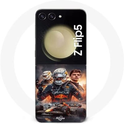 Coque - Max Verstappen - Galaxy Z Flip5 - Souple - Noir - F1 art wallpaper