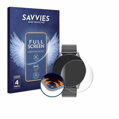Savvies - Screenprotector voor Dremac FV21 1.43" - Folie Beschermfolie transparant volledig dekking 4 Stuks