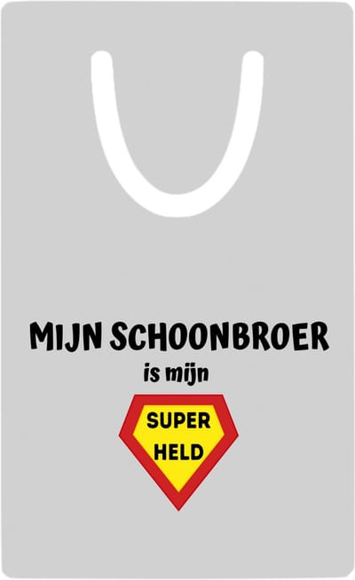 Hacebo® - mijn schoonbroer is mijn superheld metalen boekenlegger - Broer - super schoonbroer - verjaardag - cadeautje voor broer - broer artikelen - kado - geschenk Bladwijzer boekenleggers - 7.6 cm x 5cm