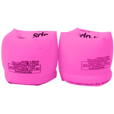 1 Kit met Twee Armbanden voor Volwassenen en Kinderen Zwemmen Opblaasbare Armbanden Draagbare Drijvende Mouw Zwemband voor Kinderen Zwemtraining Praktisch Gebruik pink