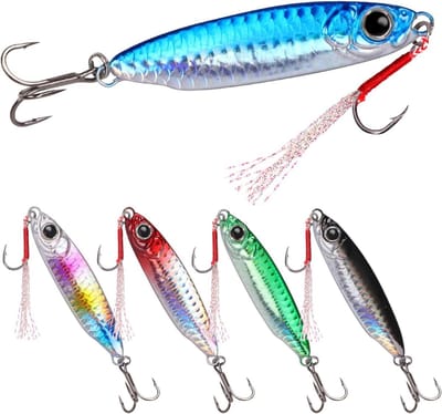 Vislepels Kunstaas - Zeevissen Jigs - Zeevissen - Ultrascherpe Haken - 5 stuks 30g - Diverse Kleuren