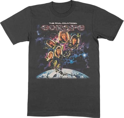 Europe Heren Tshirt -S- Final Countdown Zwart