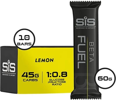 Science In Sport - SIS Beta Fuel Energy Chew Bar - 1:0,8 Maltodextrine Fructose verhouding - Energierepen/Energiereep zonder coating - Lemon Smaak - 10 x 60 gram