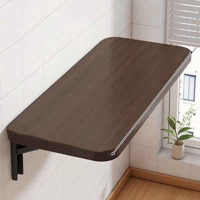 Klaptafel voor muur - Wandtafel inklapbaar - Ruimte besparen - Robuust ontwerp - 40 x 80 cm - Houtkleur