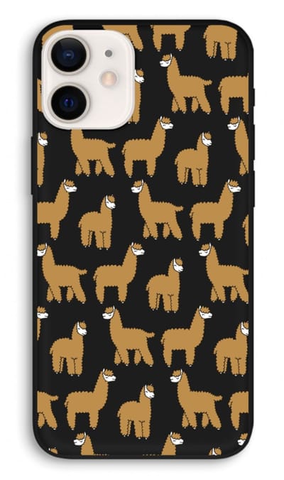 Case Company® - Hoesje geschikt voor iPhone 12 Pro hoesje - Alpacas - Biologisch Afbreekbaar Telefoonhoesje - Bescherming alle Kanten en Schermrand