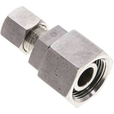 8L & 15L RVS Rechte Knelfitting Draaidoorvoer 315bar FKM O-ring en Afdichtconus ISO 8434-1