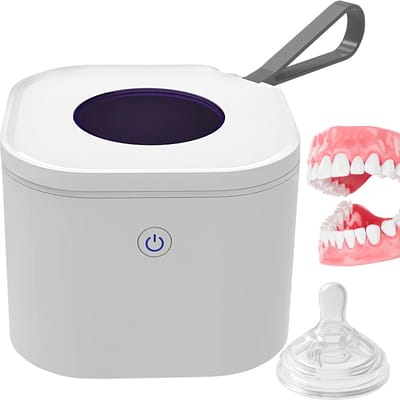 UV Opbergcase - Reinigingsdoosje Beugel - Hygiënisch Bewaren - Ingebouwde UV-reiniging - 95x95x72mm