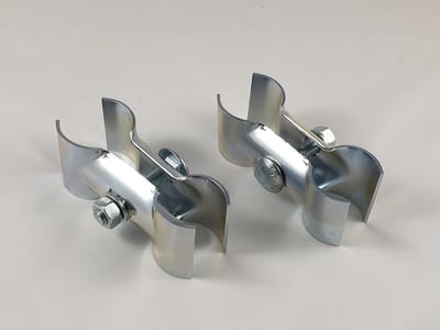 Hek Klemmen - Bouwplaats Klemmen - Hekken Verbinden - Verstelbaar Diameter - 10 Stuks - Zilver