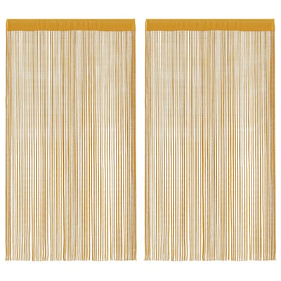 vidaXL - Koordgordijnen - 2 - st - 100x250 - cm - goudkleurig