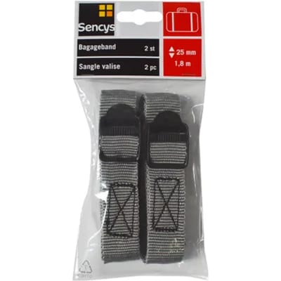 Sencys Verstelbare Bagageband Universeel - 1,8mx25mm - 2 Stuks