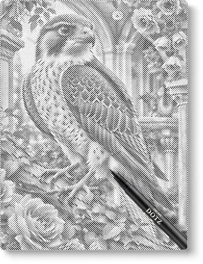 Valk Op Bloemen | Dot painting | 30x40cm | Dot painting | Oh My Dotz | Dots stippen | Diamond painting & Schilderen op nummer alternatief | Happy hobby