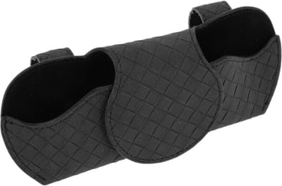 Zonnebril Houder voor Auto met Magnetische Bevestiging - Suede Zwart, Universeel en Handig voor in de Auto, 7.15"x3.15