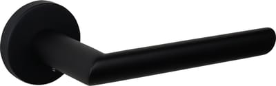Lavuzo Ragusa deurkrukset - deurklink - rond rozet - zwart - set 2