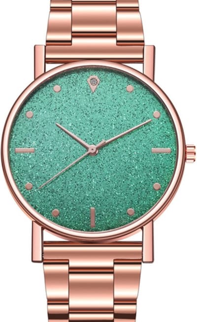 Hidzo Horloge Analoog Ø 37 - Rose/Groen