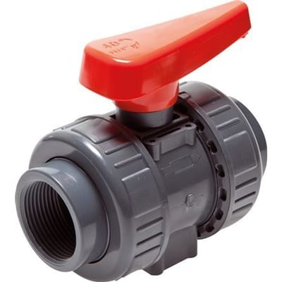 PVC 2-weg Kogelkraan Dubbele Wartel Rp 2'' EPDM