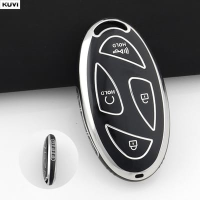 Coque de protection pour clé de voiture style TPU Pour Hyundai Ioniq 6 Nouveau Grand Prix Gn7 Kona 5 7 Boutons Porte-clés protégé Sans clé gray