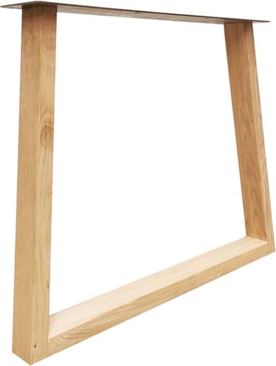 FLE - Taps lopende eikenhouten tafelpoot 90 bij 8 cm en hoogte 72 cm (8 x 4 cm)