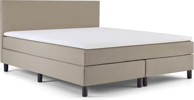 Maxi Owen Plus Boxspring 120x200 cm - Gestoffeerde Boxspring met Matras - Bed - Beige - Tweepersoonsbed