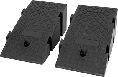 2x Draagbare Kunststof Stoeprand Oprijplaten 19cm Hoog voor Auto Motorfiets Rolstoel