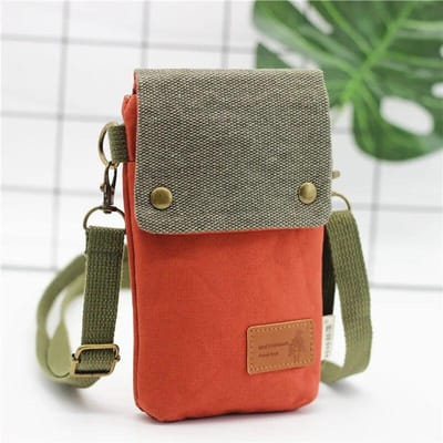 Canvas Dames Portemonnee Schouder Crossbody Tas Merken 2024 Dames Handtas Vrouwelijke Telefoon Portemonnee Geldzak Carteira voor Meisjes oranje