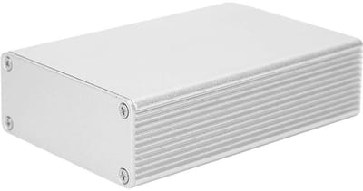 Jhubersproducts - Aluminium elektronische behuizing - waterdicht - DIY elektronische aansluitdoos - mat zilver - warmteafvoerbehuizing - geschikt voor