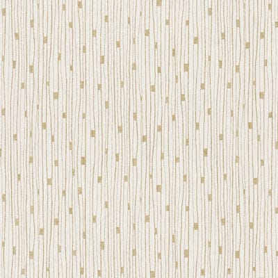 Strepen behang Profhome 388223-GU vliesbehang hardvinyl warmdruk in reliëf licht gestructureerd design subtiel glinsterend crème goud 5,33 m2