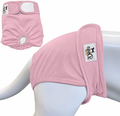 Dogs&Co® Loopsheidbroekje Licht Roze - Maat XS - Katoen & Mesh Stretchy met Klittenband - Hondenluier - Loopsheidbroekje hond - Honden - Incontinentiebroekjes