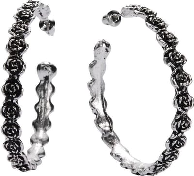Behave - Oorbellen - Roosjes oorstekers in ringvorm - romantische look