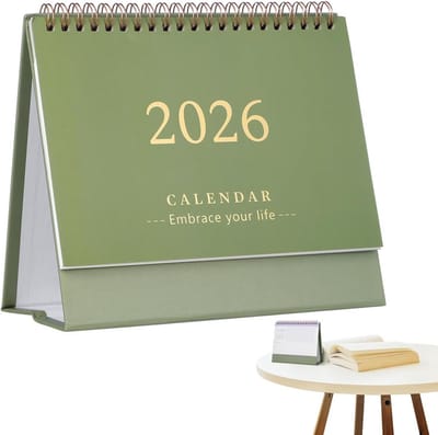 Staande Bureaukalender 2025-2026 18 Maanden Maandoverzicht voor Kantoor en Thuis