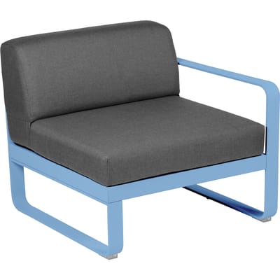 Fermob BELLEVIE Fauteuil Module rechts - E1 Maya blauw - A3 grafietgrijs