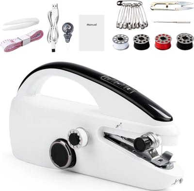 Handnaaimachine Set - Draagbare Mini Naaimachine - 11x6x21 cm - Eenvoudige Naaimachine voor Beginners en Reizen - Draadloos Sewing Machine - Portable Electric Sewing Machine